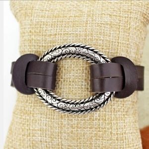 Faux leather bracelet
